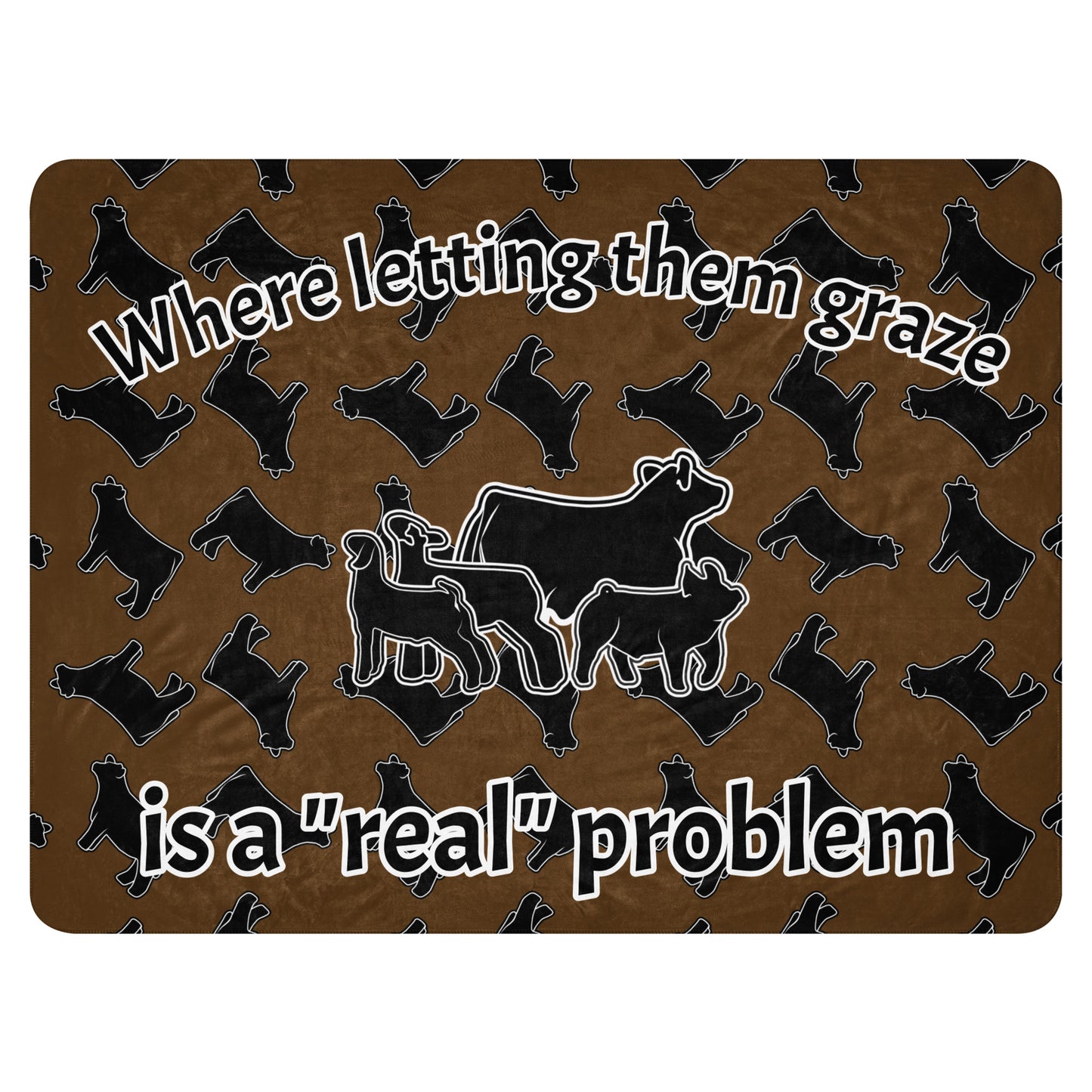 Letting them Graze Sherpa blanket